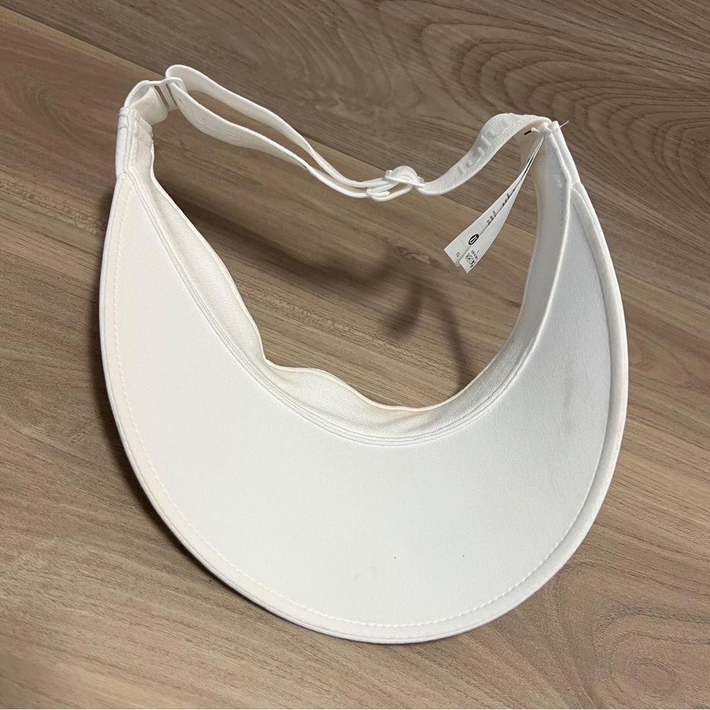Lululemon White Visor Hat Cap Strap Back Lightwei… - image 6